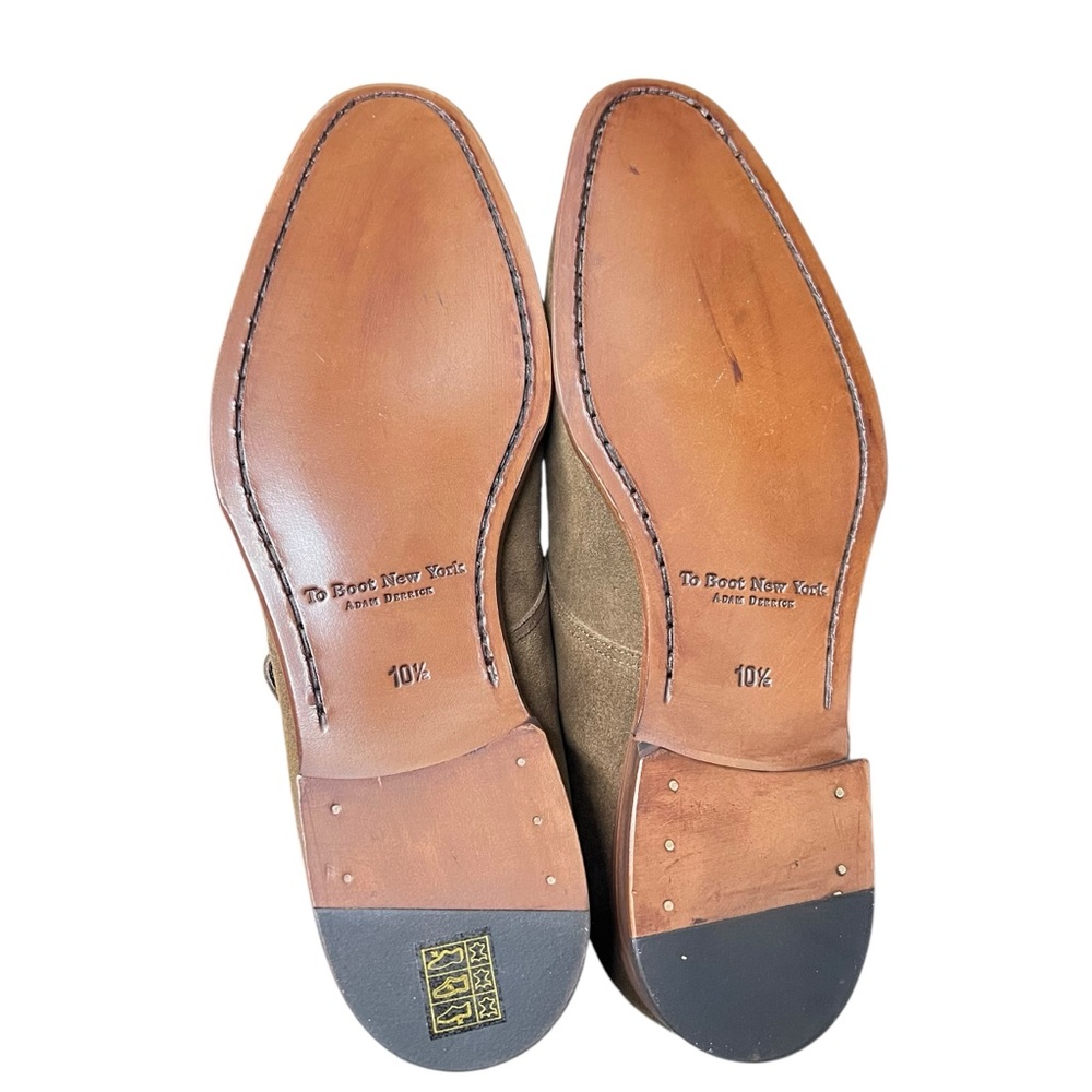 New Mens To Boot New York Bower Mid Brown Suede Monkstrap Loafers Oxfords - Picture 4 of 9